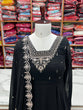 Load image into Gallery viewer, Black Premium Soft Fox Georgette Fully Flared Anarkali Set with Dupatta &amp; Pant Clothsvilla