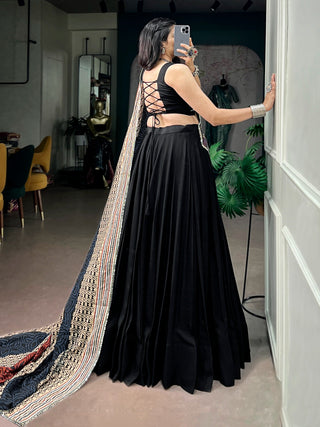 Black Rayon Lehenga Choli ClothsVilla