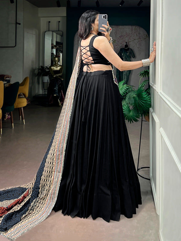Black Rayon Lehenga Choli ClothsVilla
