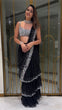 Load image into Gallery viewer, Black Ready-to-Wear Lehenga Saree – Elegant &amp; Stylish