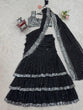 Load image into Gallery viewer, Black Ready-to-Wear Lehenga Saree – Elegant &amp; Stylish