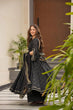 Load image into Gallery viewer, Black Ri8 Fashion Exclusive Flame Anarkali Gown Set with Dupatta and Palazzo Clothsvilla