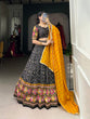 Load image into Gallery viewer, Black Royal Tussar Silk Lehenga Choli with Bandhej &amp; Patola Prints – Perfect for Festive Functions