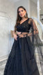 Load image into Gallery viewer, Black Slay in Style Elegant Net Lehenga Set for Special Occasions Clothsvilla