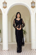 Load image into Gallery viewer, Black Soft Mono Net Sequins Embroidered Saree with Unstitched Blouse Piece ClothsVilla