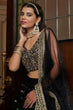 Load image into Gallery viewer, Black Soft Net Designer Lehenga Set with Heavy Zari, Dori &amp; Sequins Work – Semi-Stitched Lehenga, Unstitched Art Silk Blouse &amp; Net Dupatta ClothsVilla