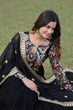 Load image into Gallery viewer, Black Stunning Faux Georgette Gown Dupatta Collection in Vibrant Colors ClothsVilla