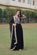 Load image into Gallery viewer, Black Stunning Faux Georgette Gown Dupatta Collection in Vibrant Colors ClothsVilla