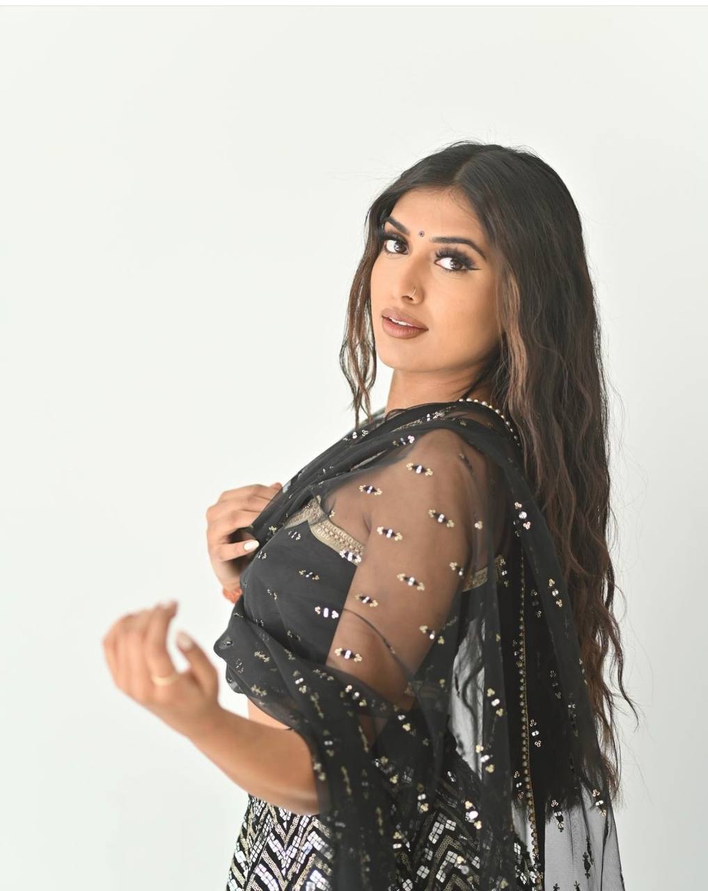 Black Stunning Georgette Lehenga Set – Effortless Elegance for Wedding Celebrations ClothsVilla