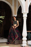 Black Tabby Organza Digital Print Lehenga Choli Set with Thread & Sequin Work – With Dupatta ClothsVilla