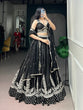 Load image into Gallery viewer, Black Threadwork Lehenga Set ClothsVilla