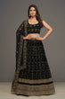 Load image into Gallery viewer, Black Zari Embroidered Lehenga Set