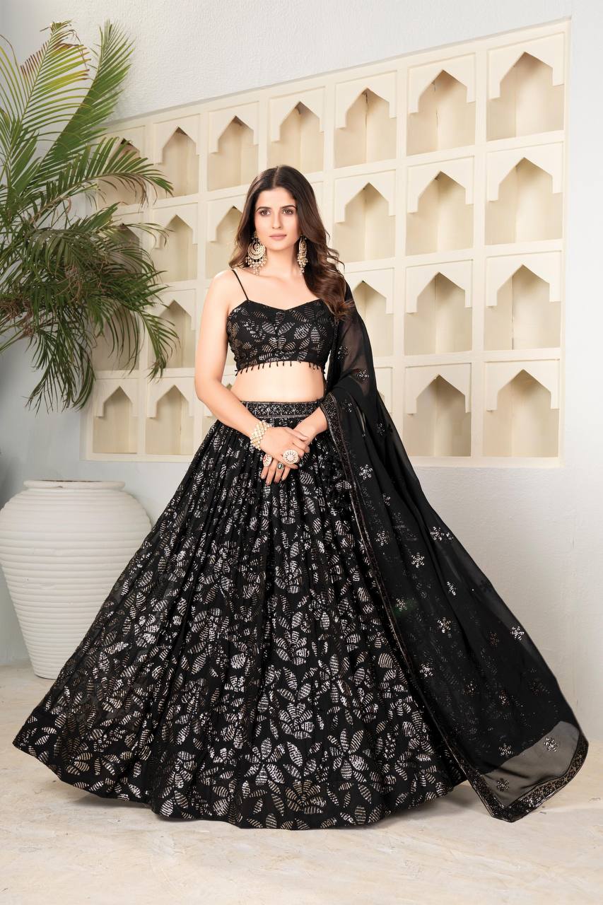 Blooming Sequin Work Lehenga Choli ClothsVilla