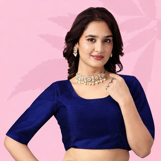 Blue Art Silk Saree with Sequins Work ClothsVilla
