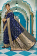 Load image into Gallery viewer, Blue Banarasi Silk Saree With Smashing Blouse Piece ClothsVilla