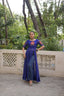 Blue Bandhani Print Kurti with Kutchi Patchwork Detailing ClothsVilla