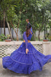 Load image into Gallery viewer, Blue Bandhej Print Faux Georgette Lehenga Choli Set with Gotta Patti &amp; Gamthi Embroidery – Stitched ClothsVilla