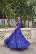 Load image into Gallery viewer, Blue Bandhej Print Faux Georgette Lehenga Choli Set with Gotta Patti &amp; Gamthi Embroidery – Stitched ClothsVilla