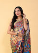 Load image into Gallery viewer, Blue &amp; Black Classic Digital Printed Saree ClothsVilla