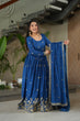 Load image into Gallery viewer, Blue Chinnon Embroidered Zari &amp; Sequins Work Gown with Designer Dupatta – Festive &amp; Party Wear ClothsVilla