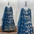 Load image into Gallery viewer, Blue Color Designer Party Wear Pure Chinon Silk Top, Palazzo &amp; Dupatta Set ClothsVilla