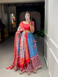 Load image into Gallery viewer, Blue Color Leheriya Patola Print Chinon Lehenga Choli Clothsvilla