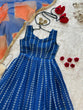 Load image into Gallery viewer, Blue Designer Digital Printed Jimmy Organza Anarkali Gown with Dupatta – Padded, Huge Flair ClothsVilla