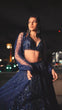 Load image into Gallery viewer, Blue Designer Net Sequins &amp; Dori Work Lehenga Set ClothsVilla