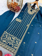 Load image into Gallery viewer, Blue Designer Party Wear Chinon Silk Set – Elegant Embroidery &amp; Tassel Detailing ClothsVilla