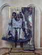 Load image into Gallery viewer, Blue Digital Print Silk Lehenga Set ClothsVilla