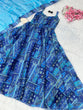Load image into Gallery viewer, Blue Elegant Anarkali Gown with Jimmy Organza Dupatta – Ri8 Fashion Exclusive Clothsvilla