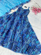 Load image into Gallery viewer, Blue Elegant Anarkali Gown with Jimmy Organza Dupatta – Ri8 Fashion Exclusive Clothsvilla