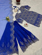 Load image into Gallery viewer, Blue Elegant Chinon Silk Plazo Set with Organza Dupatta ClothsVilla