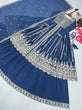 Load image into Gallery viewer, Blue Elegant Designer Party Wear Heavy Faux Georgette Lehenga, Top &amp; Dupatta Set Clothsvilla