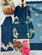 Load image into Gallery viewer, Blue Elegant Embroidered Crepe Palazzo Set with Dupatta ClothsVilla