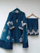 Load image into Gallery viewer, Blue Elegant Embroidered Crepe Palazzo Set with Dupatta ClothsVilla