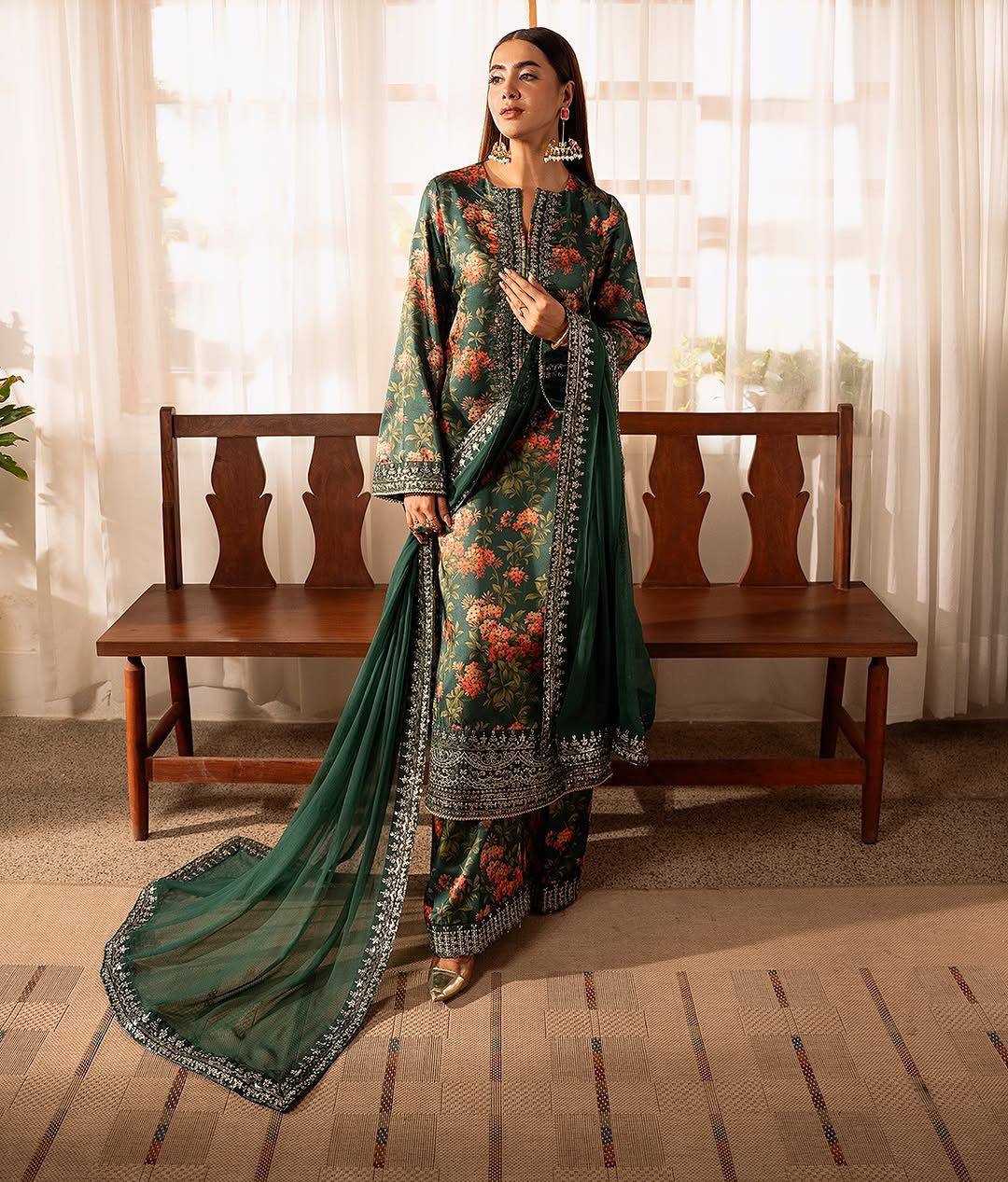 Blue Elegant French Silk Ensemble ClothsVilla