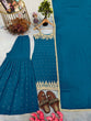 Load image into Gallery viewer, Blue Elegant Heavy Faux Georgette Handworked Sharara Set with Dupatta – Beads, Mirror &amp; Sequin Embroidery ClothsVilla
