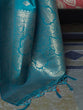 Load image into Gallery viewer, Blue Elegant Printed Chanderi Silk Blend Saree with Tassel Detailing ClothsVilla