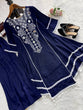 Load image into Gallery viewer, Blue Elegant Reyon Cotton Top &amp; Plazo Set with Real Mirror Work and Fancy Lace Latkan ClothsVilla