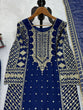 Load image into Gallery viewer, Blue Elegant Thread &amp; Sequin Embroidered Georgette Suit Set ClothsVilla