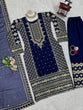 Load image into Gallery viewer, Blue Elegant Thread &amp; Sequin Embroidered Georgette Suit Set ClothsVilla
