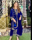 Blue Elegant Velvet Ensemble – Luxe Thread & Sequin Work ClothsVilla