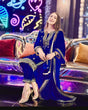 Load image into Gallery viewer, Blue Elegant Velvet Ensemble – Luxe Thread &amp; Sequin Work ClothsVilla