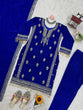 Load image into Gallery viewer, Blue Elegant Velvet Ensemble – Luxe Thread &amp; Sequin Work ClothsVilla