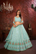 Load image into Gallery viewer, Blue Embroidered Fox Georgette Lehenga Choli Set ClothsVilla