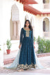 Load image into Gallery viewer, Blue Embroidered Gown with Dupatta