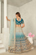 Load image into Gallery viewer, Captivating Blue Embroidered Lehenga Choli Set - Perfect for Brides ClothsVilla