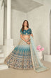 Load image into Gallery viewer, Captivating Blue Embroidered Lehenga Choli Set - Perfect for Brides ClothsVilla