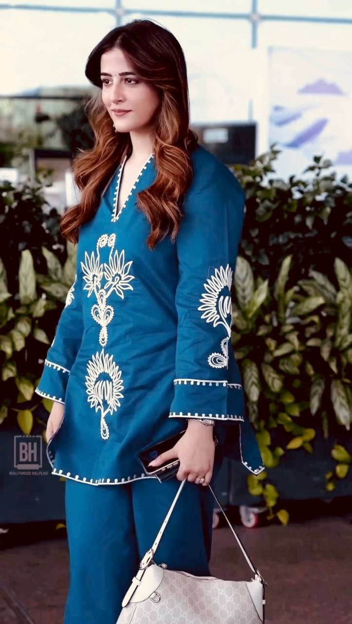 Blue Embroidered Rayon Co-ord Set ClothsVilla